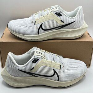 Women Nike Pegasus 40 White Coconut Milk Black DV3854-100 Women: Sz 10/Men: 8.5